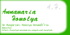 annamaria homolya business card